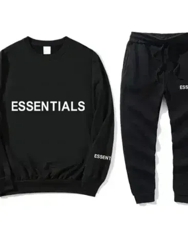 Black Fear Of God Essentials Tracksuit